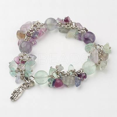 Gemstone Bracelets X-BJEW-JB02642-1