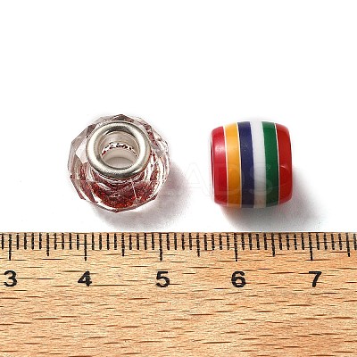 Acrylic & Resin & Polymer Clay Rhinestone European Beads FPDL-NB0001-05-1