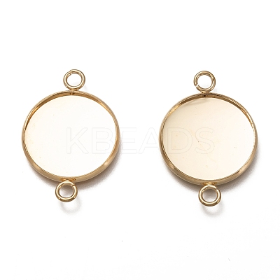 304 Stainless Steel Cabochon Connector Settings STAS-H130-23E-G-1
