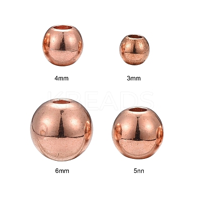 200Pcs 4 Size Brass Spacer Beads KK-LS0001-13RG-1