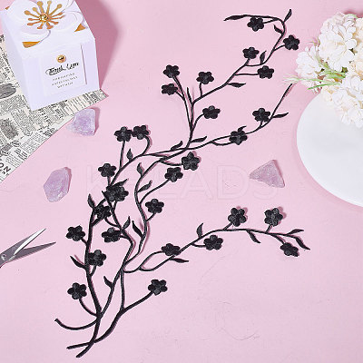 Plum Blossom Shape Appliques PATC-WH0007-11B-1