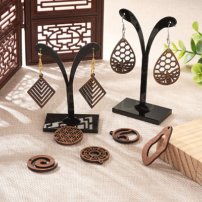 DIY Geometry Drop Earring Making Kit DIY-TA0003-79-1