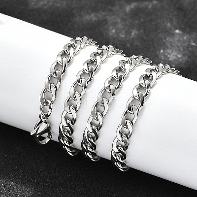 Tarnish Resistant 304 Stainless Steel Curb Chain/Twisted Chain Necklace Making STAS-A028-N122P-1