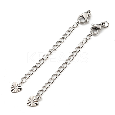 Tarnish Resistant 304 Stainless Steel Curb Chain Extender STAS-G310-08P-1