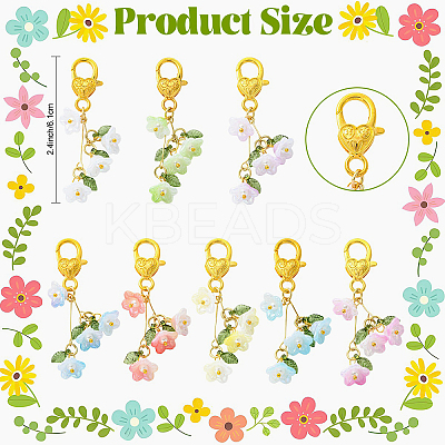2Pcs Acrylic Pendant Decorations HJEW-YW00302-01-1