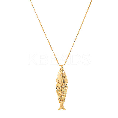 Lucky Fish Brass Micro Pave Clear Cubic Zirconia Pendant Necklaces FS-WG3FDBB-01-1