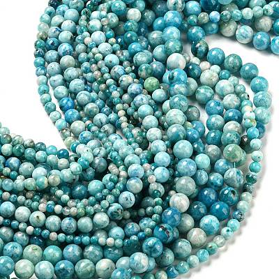 Natural Gemstone Hemimorphite Round Beads Strands G-L145-14mm-01-1