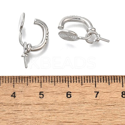 Brass with Cubic Zirconia Ear Cuff Findings LS-KK-Q048-22P-1