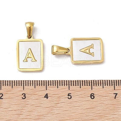 Ion Plating(IP) 304 Stainless Steel Pave Shell Pendants STAS-G327-01G-A-1