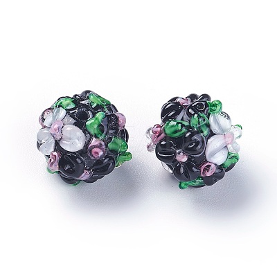Handmade Bumpy Lampwork Beads LAMP-E021-06I-1