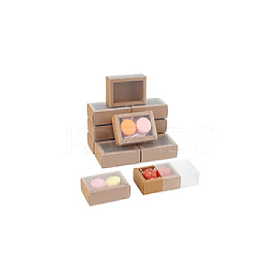 Foldable Paper Drawer Boxes with Clear Plastic Cover CON-WH0095-68B-05-1