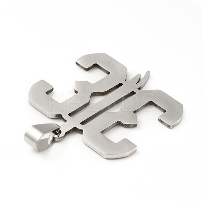 Non-Tarnish 201 Stainless Steel Pendants STAS-D190-17P-1