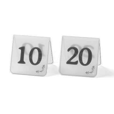 Acrylic Tent Table Number Sign AJEW-XCP0002-11-1