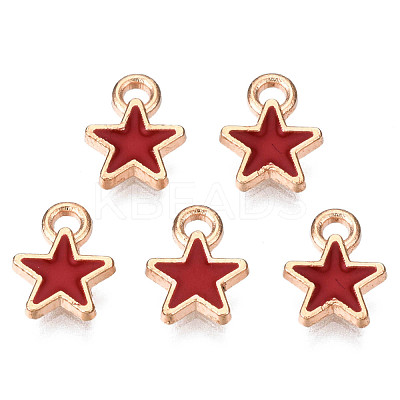 Alloy Enamel Star Charms ENAM-N054-69C-NR-1