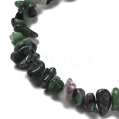 Natural Ruby in Zoisite Beads Strands G-M205-90-1