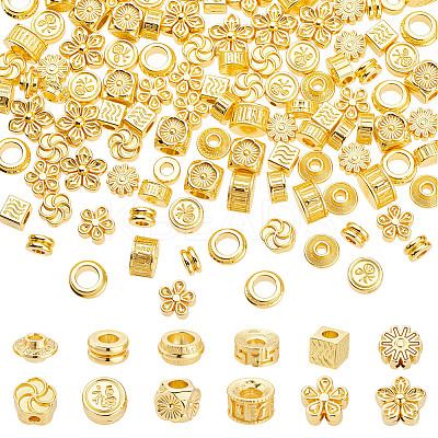 120Pcs 12 Styles Alloy Beads FIND-GA0006-79-1