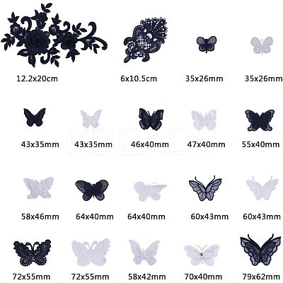 Lace Embroidery Sewing Fiber Appliques DIY-NB0002-60-1