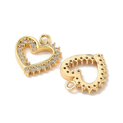 Brass Micro Pave Cubic Zirconia Pendants KK-D373-01D-G-1