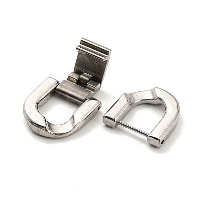 Non-Tarnish 304 Stainless Steel Fold Over Clasps LS-STAS-D026-01C-P-1