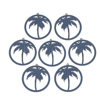 430 Stainless Steel Filigree Pendants X-STAS-S108-13B-1