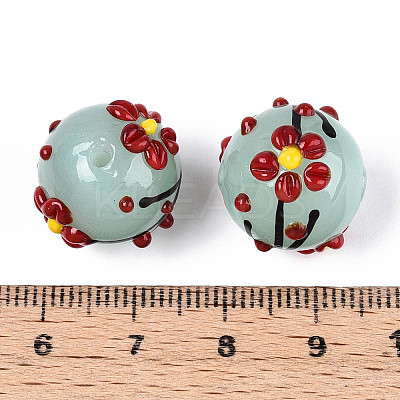 Handmade Lampwork Enamel Beads LAMP-T023-23E-1