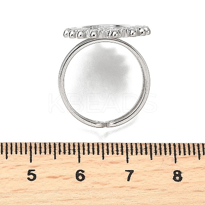Tarnish Resistant 304 Stainless Steel Cuff Ring Findings PW-WG41752-02-1