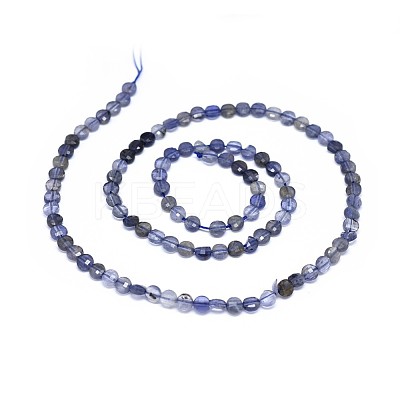 Natural Iolite Beads Strands G-I249-A04-1
