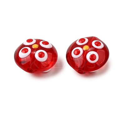 Transparent Glass Enamel Beads LAMP-S079-01E-1