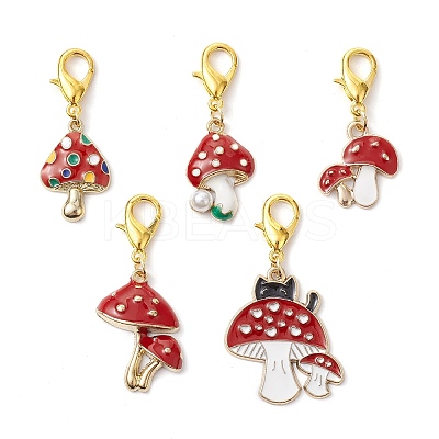 Eco-Friendly Alloy Enamel Pendant Decorations HJEW-JM01800-1
