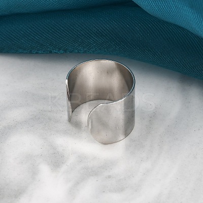 304 Stainless Steel Open Cuff Rings RJEW-G335-01C-1