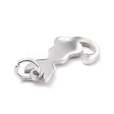 Tarnish Resistant 201 Stainless Steel Pet Charms STAS-D176-01P-1