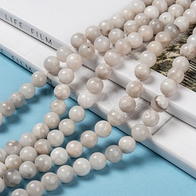 Natural White Crazy Lace Agate Bead Strands X-G-D840-55-8mm-1