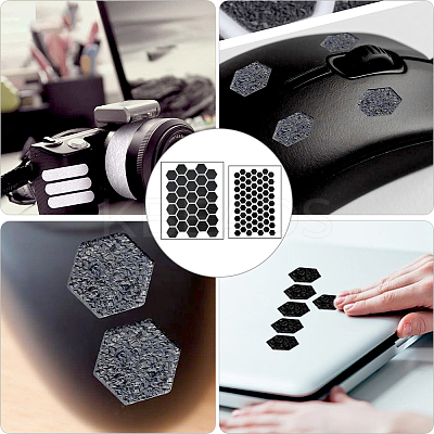 8Pcs 2 Styles PEVA Rubber Anti-Slip Hexagonal Phone Grip Tape Stickers for Phones AJEW-SP0002-64B-02-1