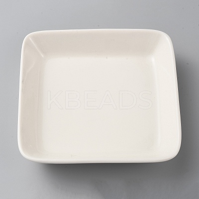 Square Porcelain Jewelry Plate AJEW-WH0033-92B-1