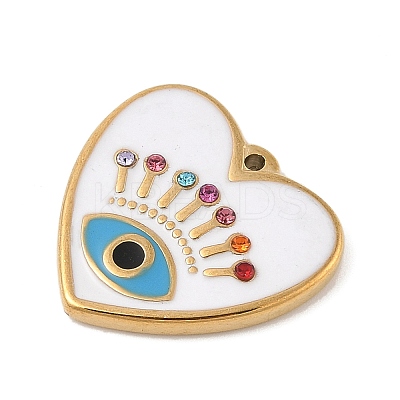 304 Stainless Steel Enamel Pendants STAS-P380-64G-04-1