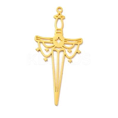 201 Stainless Steel Big Pendants X-STAS-E175-05G-1