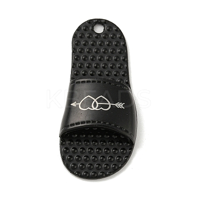 Spray Painted Alloy Pendants PALLOY-M218-02B-1
