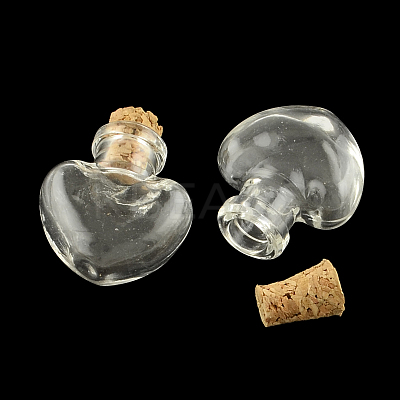 Heart Glass Bottle for Bead Containers LS-X1-AJEW-R045-02-1