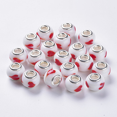 Handmade Lampwork European Beads LAMP-S193-008E-1