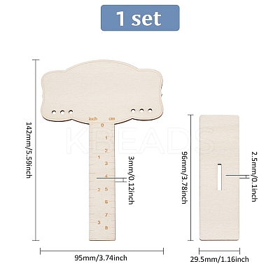 1 Set Wooden Earring Display Stands EDIS-BC0001-03-1