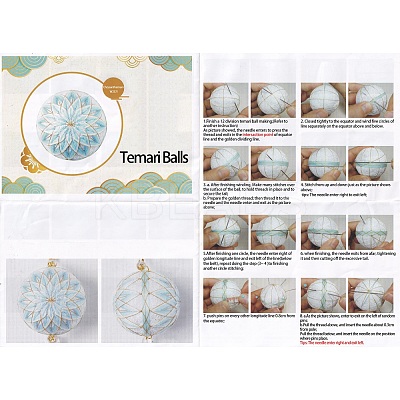 DIY Embroidery Temari Ball Kits DIY-I064-B02-1