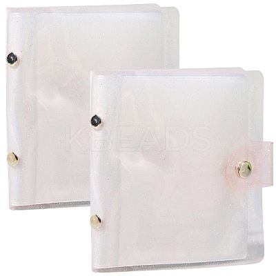 2Pcs PVC Mini Photocard Holder Book AJEW-SP0002-20B-06-1