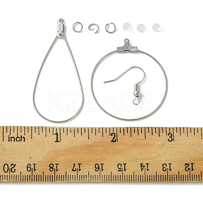 75Pcs 5 Styles 304 Stainless Steel Wire Pendants FIND-FS0002-25-1