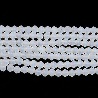 Imitation Jade Frosted Glass Bead Strands EGLA-A039-J4mm-MD05-1