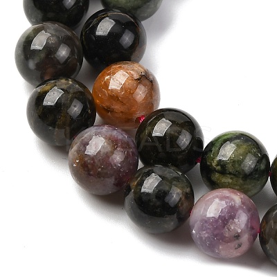 Natural Multicolor Tourmaline Beads Strands G-K402-A01-10mm-1
