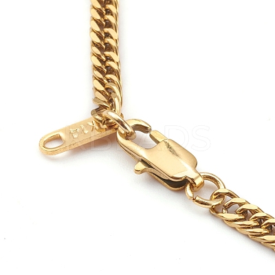 304 Stainless Steel Diamond Cut Cuban Link Chain Necklaces NJEW-JN03367-02-1