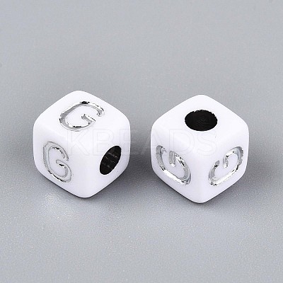 Opaque Acrylic Beads SACR-T035-03G-1
