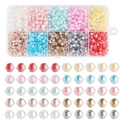 1420Pcs 10 Colors Glass Seed Beads SEED-TA0001-53-1
