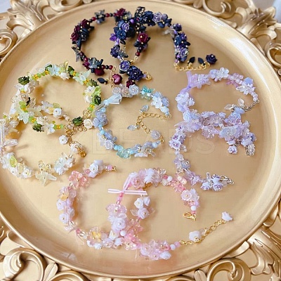 Luminous Flower Resin Cabochons CRES-T025-10A-1