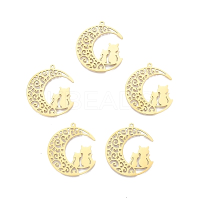 Ion Plating(IP) 201 Stainless Steel Pendants STAS-N098-093LG-1